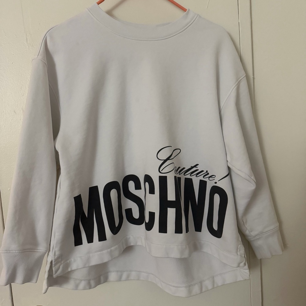 Moschino Step hem logo print sweatshirt